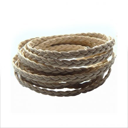 Vrkôčik - imitácia kože 5 mm béžová 0,5 m (2101)